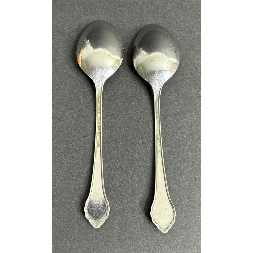 Oneida Summer Mist Autumn Glow Oval Soup Spoons 6 7/8